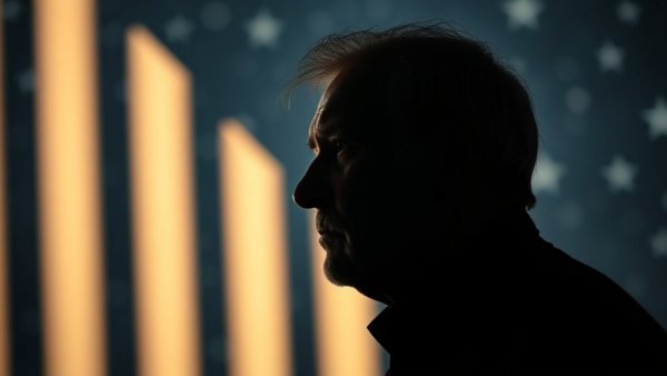 Thoughtful older man silhouetted against a starry background.