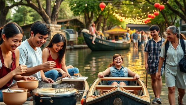 Creative non-material gift ideas like pottery, cooking, canoeing, and festivals.