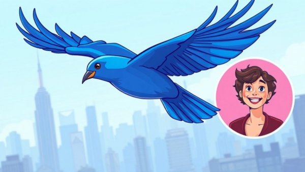 Hunters and Bird Conservation poster featuring a blue bird over a cityscape