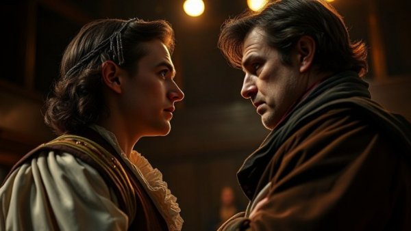 Intense stage scene from Stratfest@Home Winter Theatre Releases.