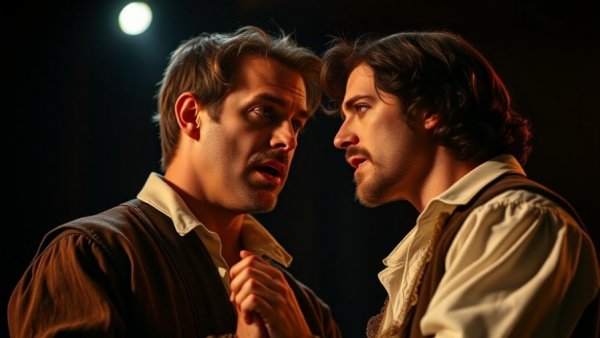 The Winter's Tale streaming trailer with actors on stage.