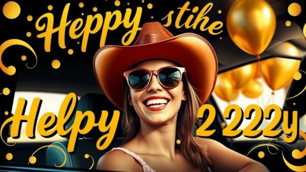 BYC's muddy75 30k messages celebration design featuring a joyful woman with a cowboy hat and sunglasses.