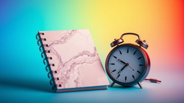 Colorful New Year's Resolution Deals image with planner and gadgets.