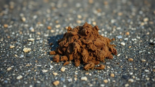 Abnormal duck poop on pavement, Ducks Abnormal Poop.