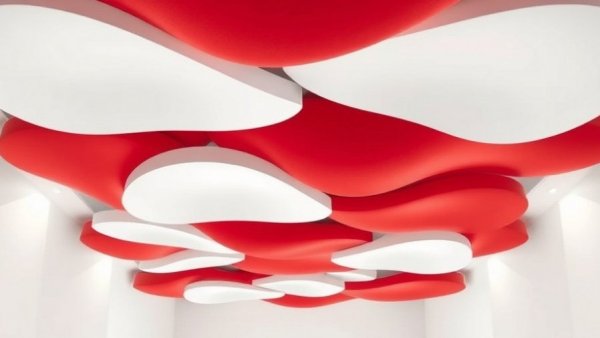 Modern acoustic ceiling panels for smart buildings and wellness solutions.