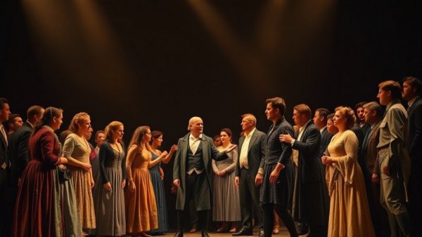 History of Ragtime on Broadway with diverse ensemble cast in period attire on stage.