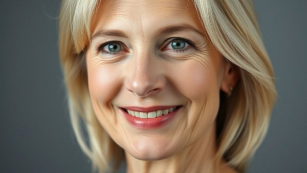 Close-up of a smiling middle-aged woman with blonde hair, Barrington Stage 2026 season.