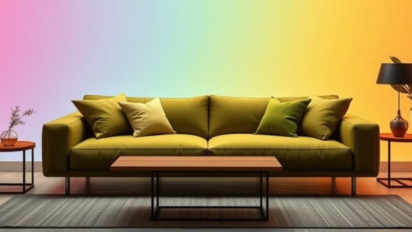 Koala Wanda Sofa Bed in stylish setting with gradient background.