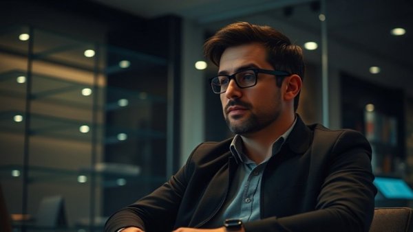 Founder Power in Silicon Valley: Male entrepreneur conversing in a modern office