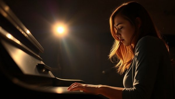 Passionate pianist playing in spotlight, Casa Mañana Broadway Season 2026-27.