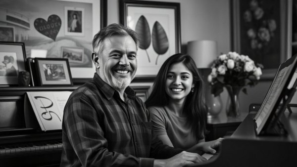 Vintage photo of multi-generational theatre family.