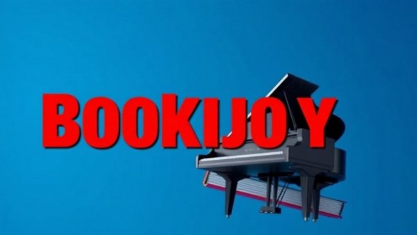 Book cover on successful career in musical theatre with hanging piano.