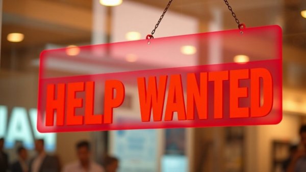 Help wanted sign indicating talent shortage in custom integration.
