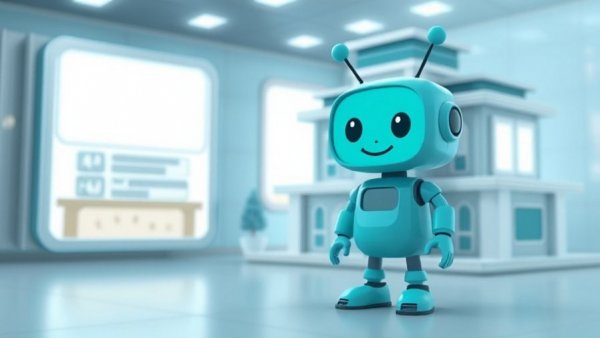 Cartoon robot illustrating Wi-Fi tracking technology.