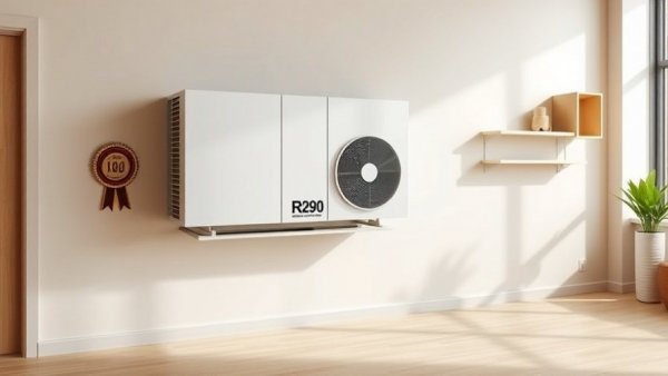 Modern R290 air-to-water heat pumps in an elegant room