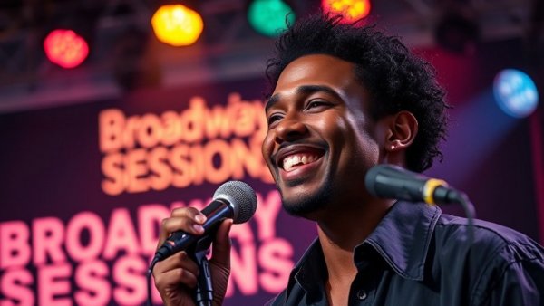 Broadway Sessions performer confidently singing