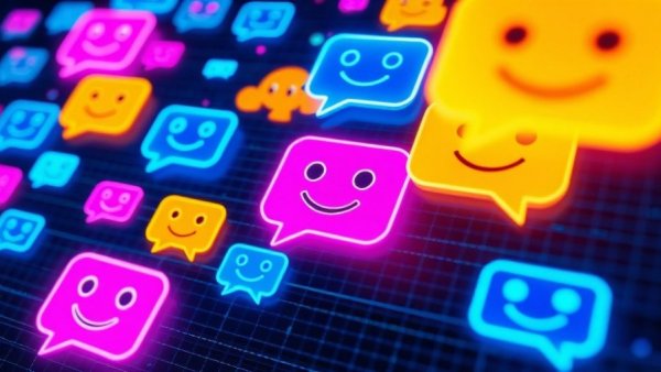Neon chat bubbles symbolizing AI communication, highlighting AI chatbot dangers.