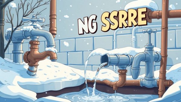 Illustration of signs your plumbing was stressed by winter.