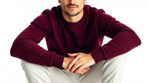 Casual man in maroon sweater with neutral expression.
