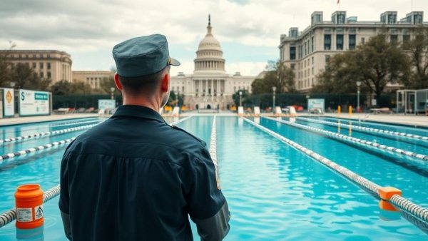 Certified pool operator reviewing pool regulations and guidelines.