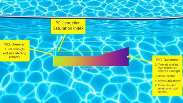 Diagram illustrating the importance of Langelier Saturation Index in pool chemistry.