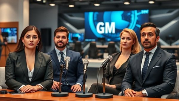 Press conference at GM Modular Smart Living Studio Lucknow showcasing innovative products.