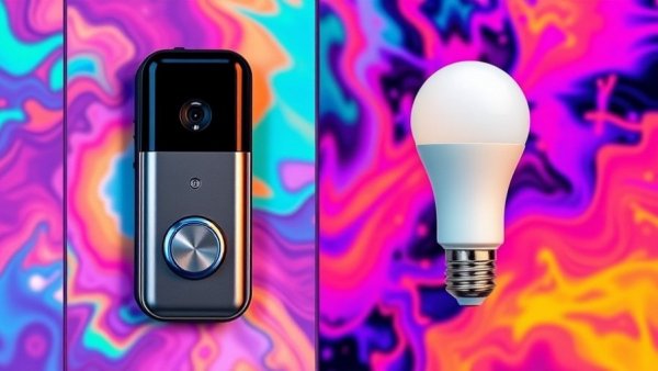Colorful digital collage highlighting smart home upgrades.