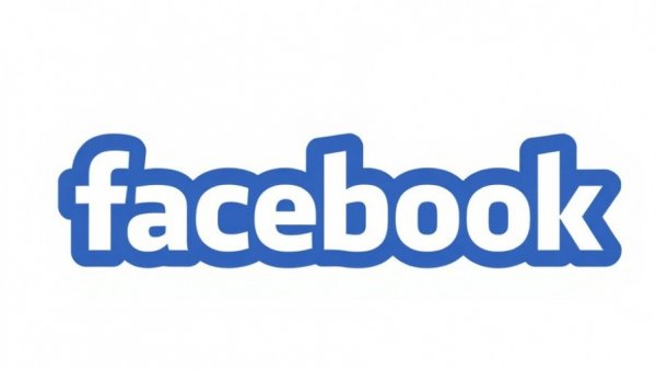 Facebook logo on white background, clear and centered.