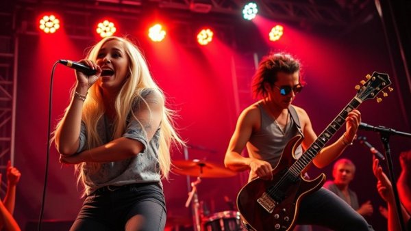 Energetic performance from The Lost Boys Musical on Broadway stage.