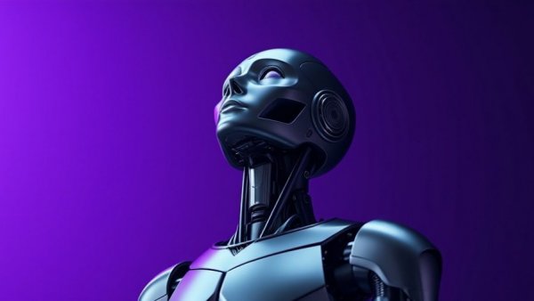 Sleek humanoid robot gazing confidently for MAXISIQ AI Consulting Services