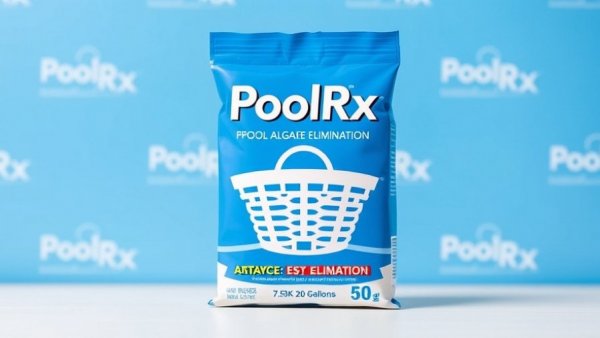 PoolRx for Algae Control packaging eliminating pool algae.