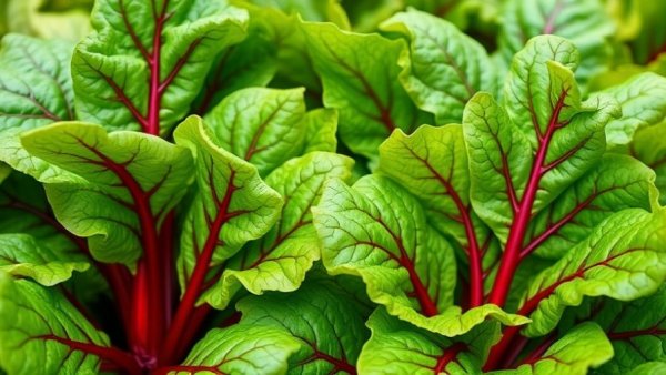 Vibrant Swiss chard in square foot gardening setup.