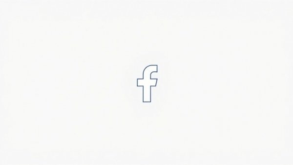 Facebook logo on blue background