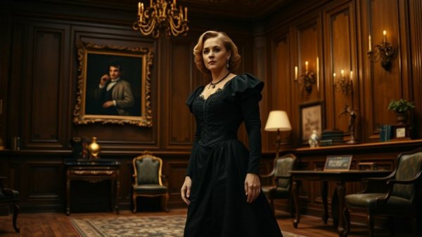 Maya Rudolph Broadway debut in dramatic scene on elegant theater set.