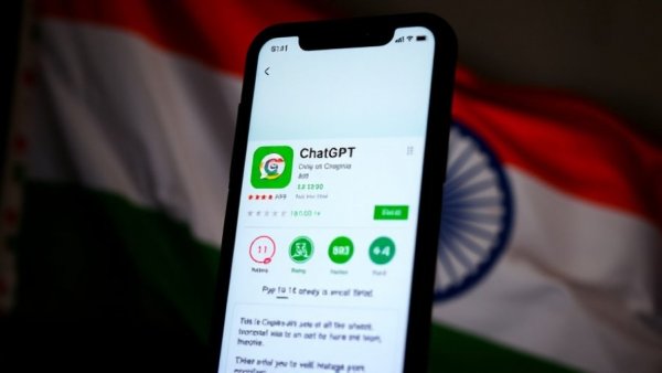 ChatGPT app on phone with Indian flag; ChatGPT Images 2.0 in India.