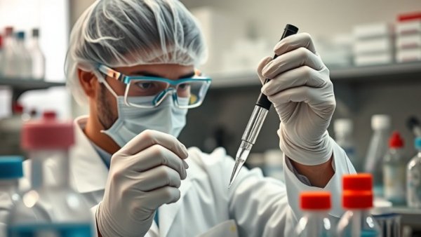 Scientist working on CAR-T Therapy for HIV in lab setting.