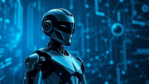 Futuristic humanoid robot showcasing RoboStrategy investment opportunities.