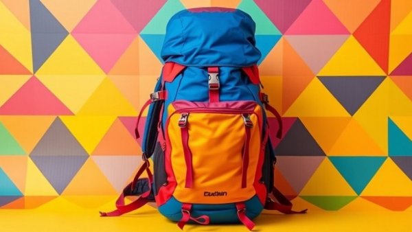 Stylish hiking backpack with colorful design, best for travel