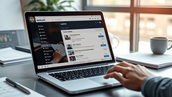 Laptop showing user-requested updates in Jetbuilt software interface.