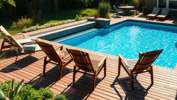 Backyard pool opening checklist for spring, inviting scene