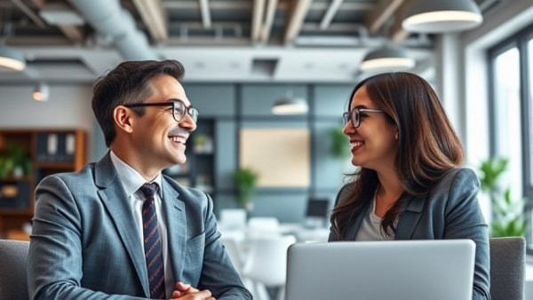Two professionals in a virtual meeting discussing Luxury Automated Shading Solutions.
