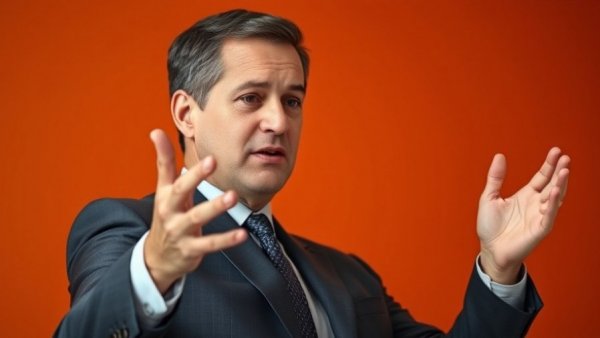 Speaker discussing OpenAI IPO news with confident gestures.