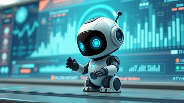 Futuristic robot with digital interface representing Hulu potential merger with Disney+.