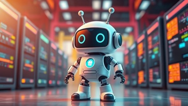 Cartoon robot illustrating Zero Trust AI security.