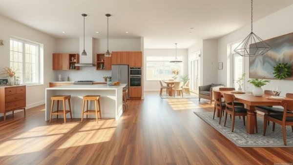 Durable flooring solutions in a modern home setting.