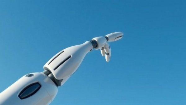 Futuristic robotic hand reaching skyward, AI Systems Engineering Accelerator.
