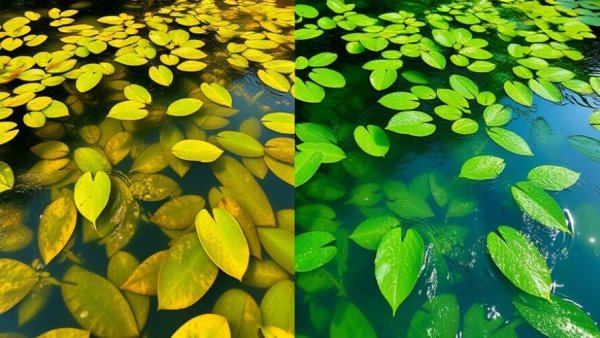 Clean murky pond water fast with vibrant plants
