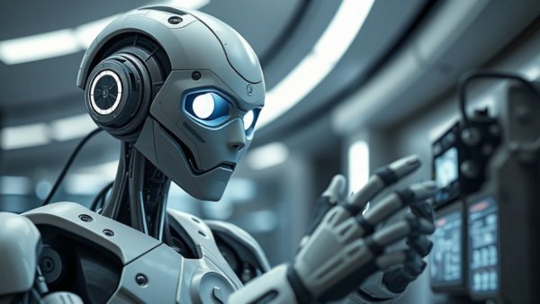 Advanced humanoid robot representing AI Governance Solutions.