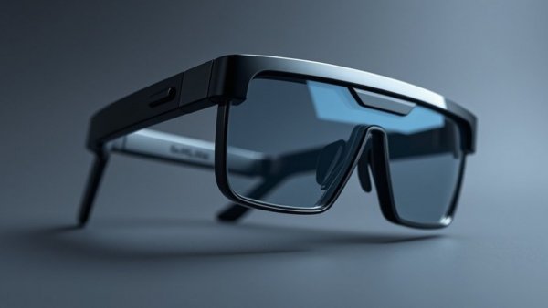 Futuristic smart glasses showcasing privacy features