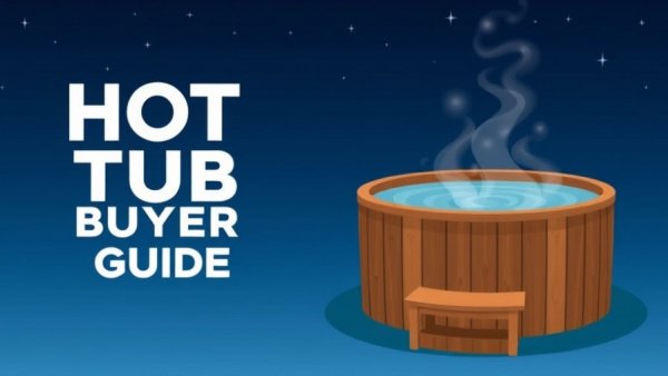 Best Hotspring Spas guide with illustrated steaming hot tub.